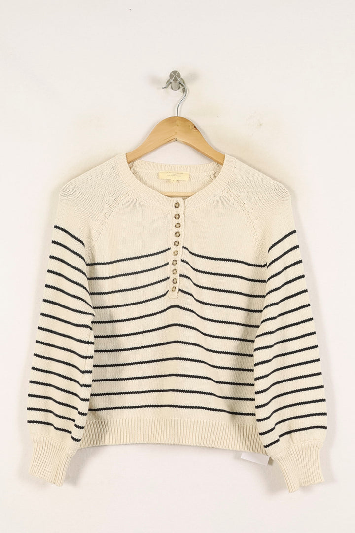 Pull Rayé Beige et Noir - Taille S/36 de la marque Sézane | PARAD71961 - Vendu par Paradigme - Image 2