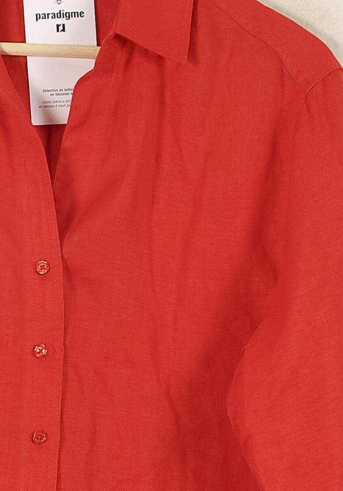 Chemise Rouge - Taille S/36 de la marque Caroll | PARAD71965 - Vendu par Paradigme - Image 3