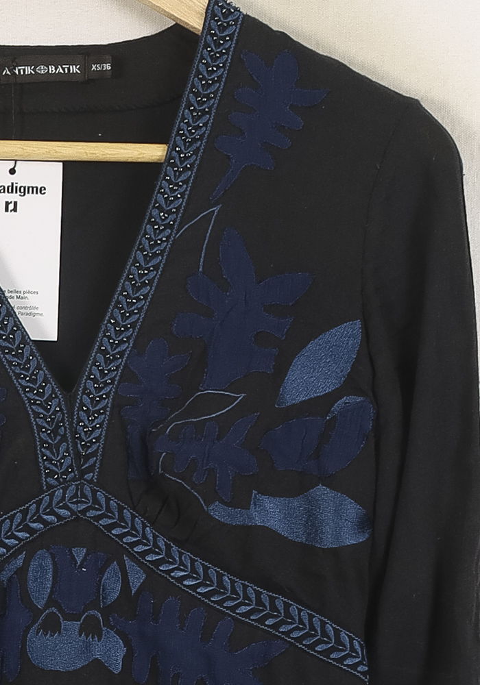 Robe Midi Noire et Bleue - Taille S/36 de la marque Antik Batik | PARAD71968 - Vendu par Paradigme - Image 3