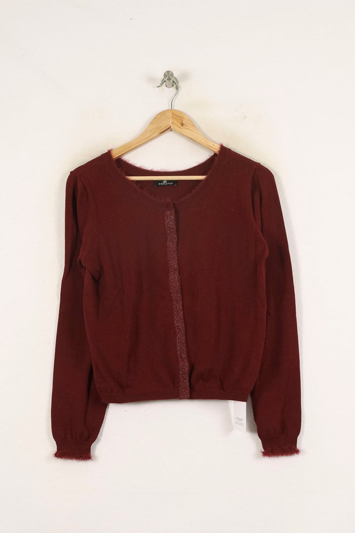 Cardigan Bordeaux - Taille L/40 de la marque One Step | PARAD71976 - Vendu par Paradigme - Image 2