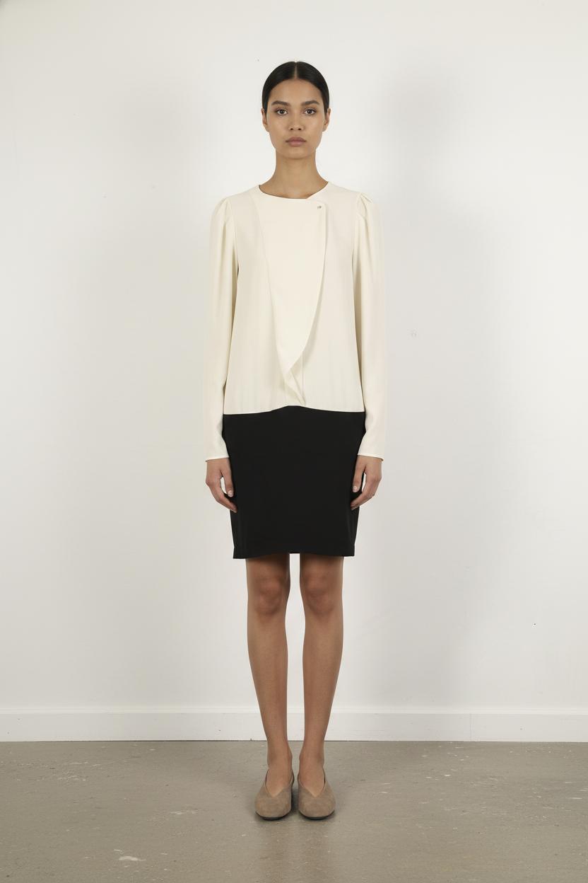 Robe Courte Blanche et Noire - Taille M/38