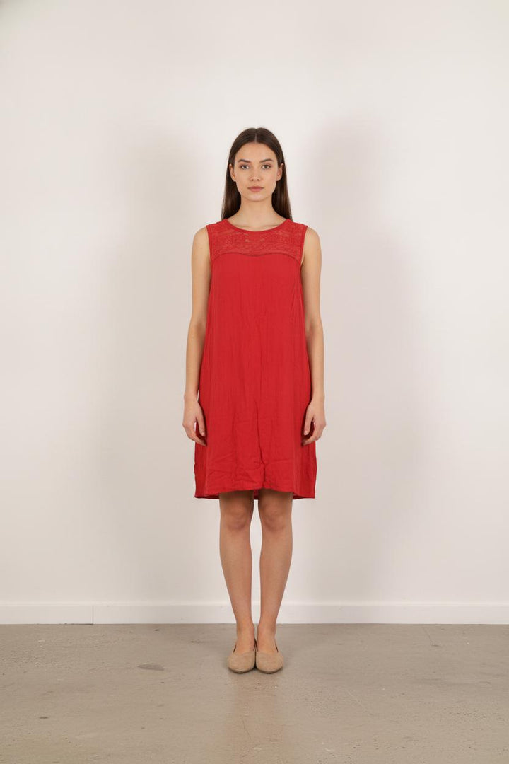 Robe Sans Manches Rouge - Taille S/36