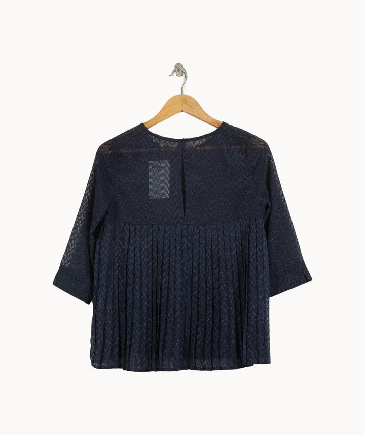 Blouse en Dentelle Bleue - Taille M/38 de la marque Grace & Mila | PARAD71981 - Vendu par Paradigme - Image 4
