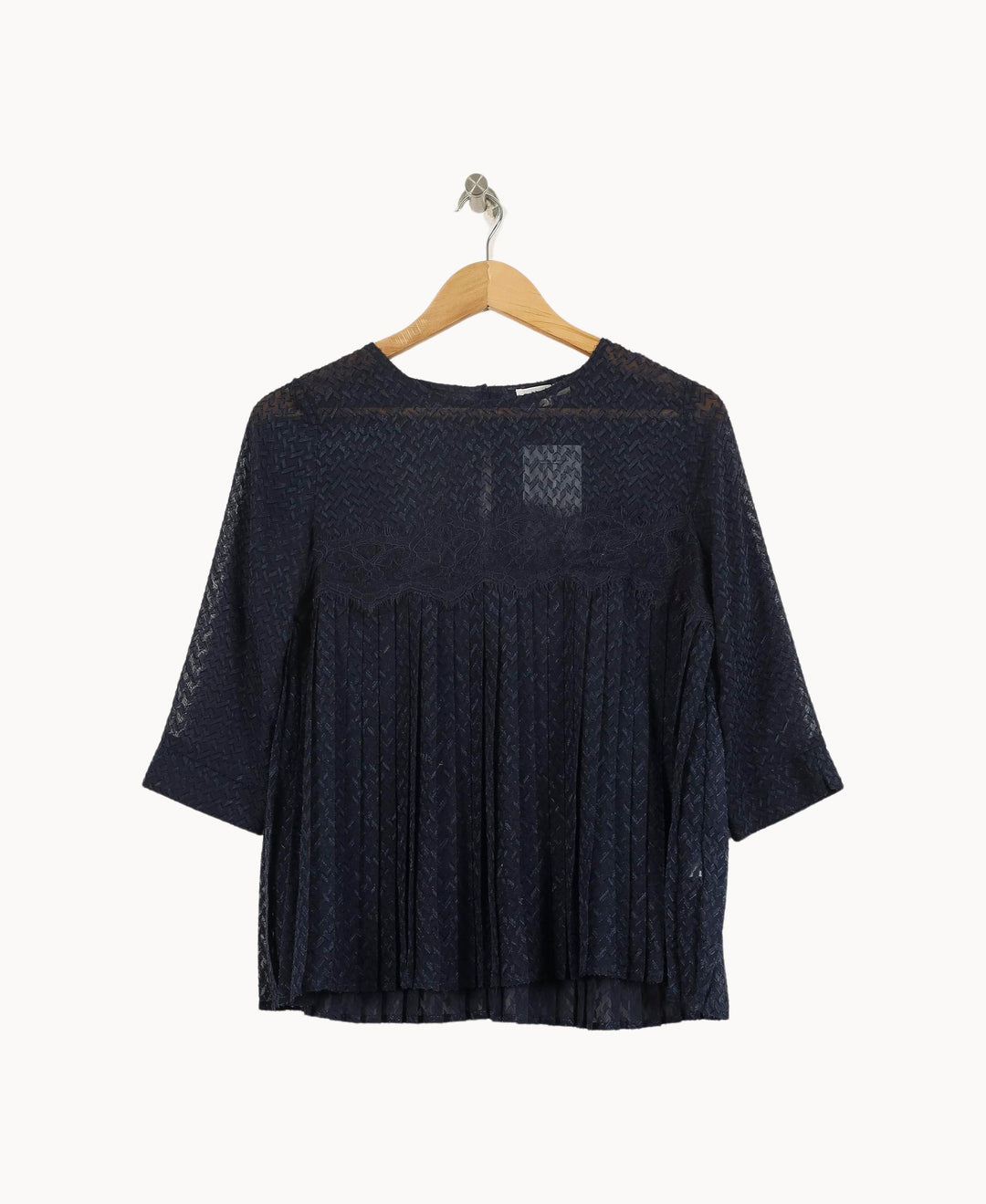 Blouse en Dentelle Bleue - Taille M/38 de la marque Grace & Mila | PARAD71981 - Vendu par Paradigme - Image 2
