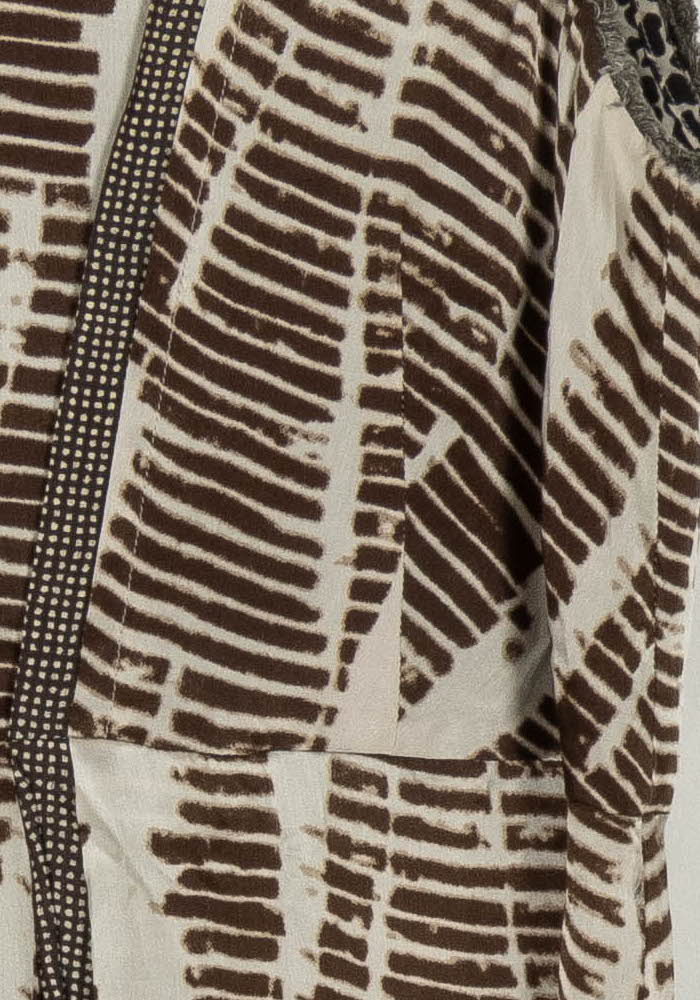 Robe Sans Manches Marron et Beige - Taille M/38 de la marque Max Mara | PARAD71986 - Vendu par Paradigme - Image 3