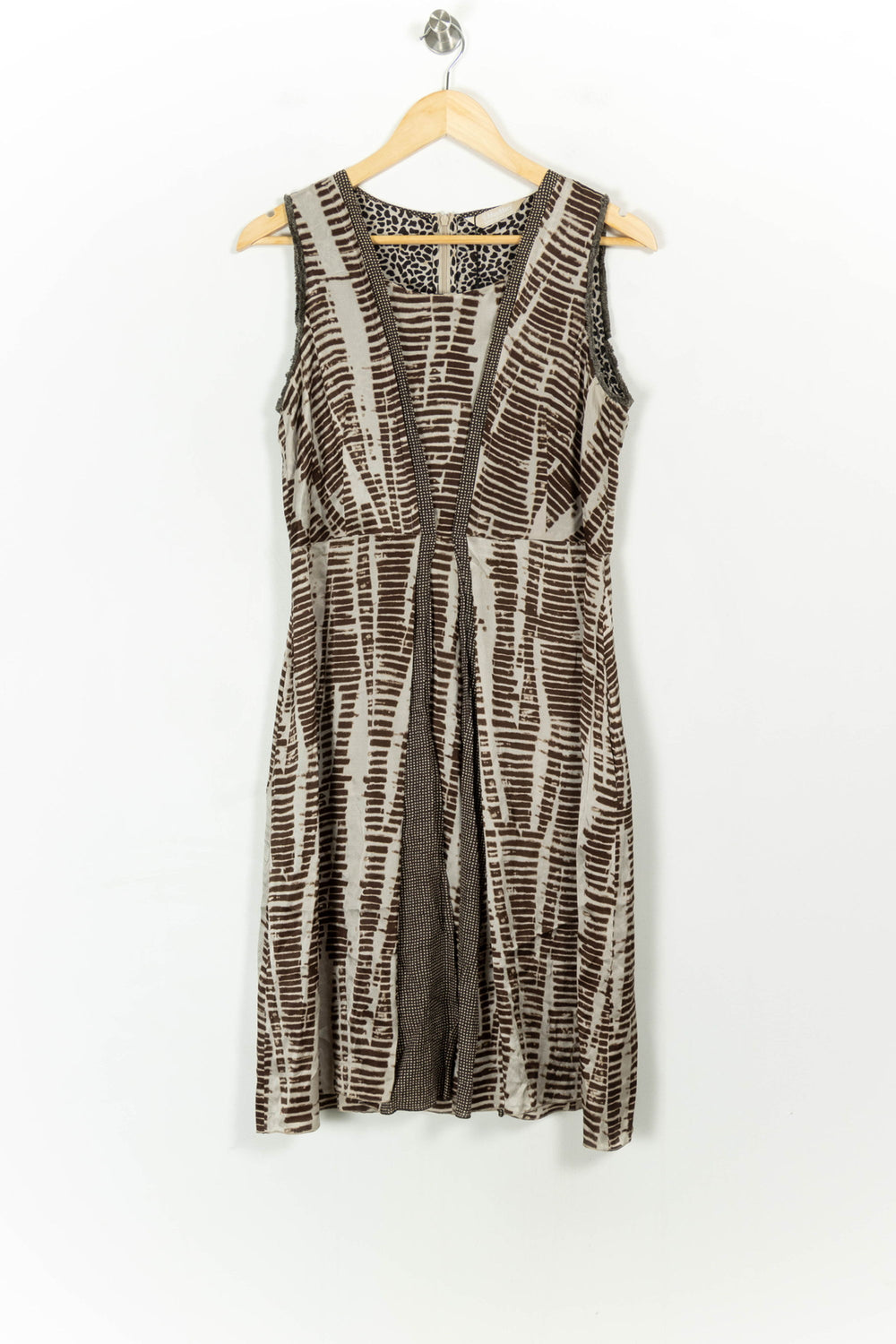 Robe Sans Manches Marron et Beige - Taille M/38 de la marque Max Mara | PARAD71986 - Vendu par Paradigme - Image 2