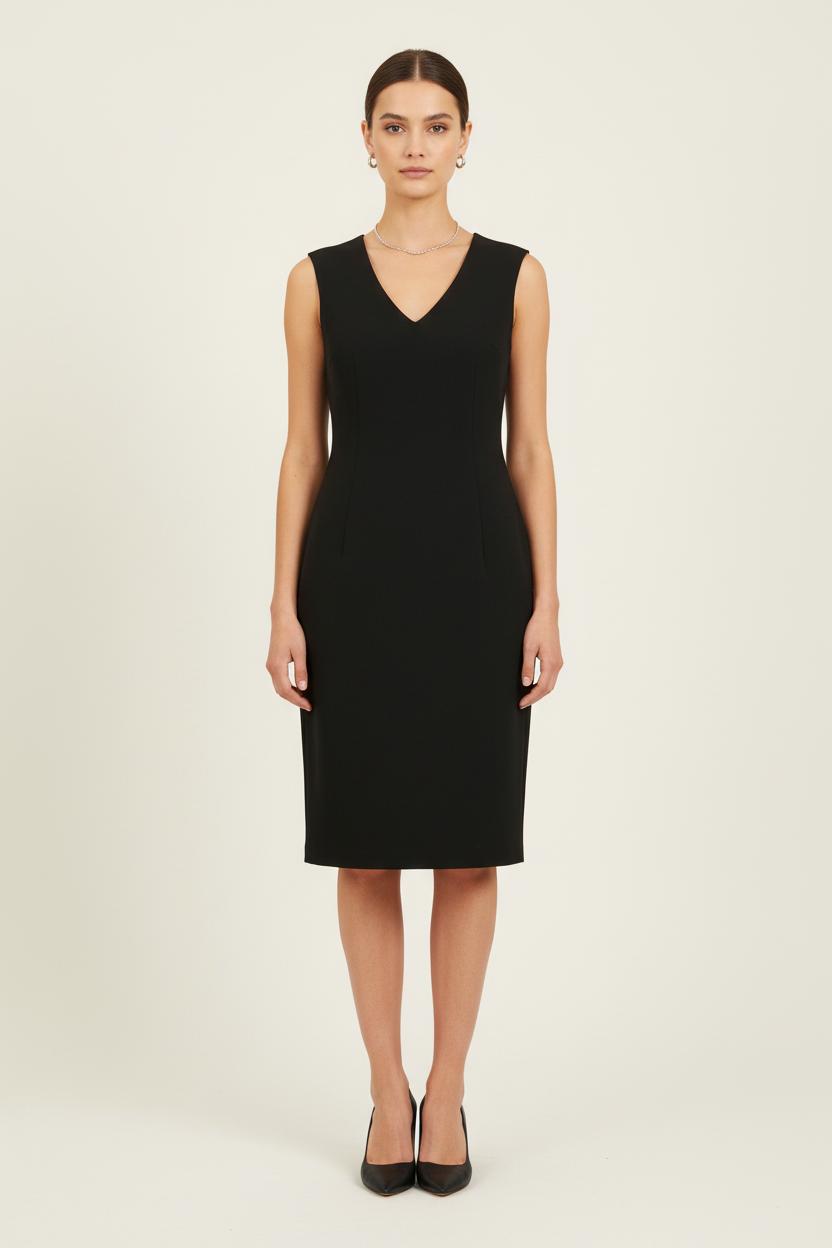 Robe Droite Noire - Taille M/38 de la marque La Fée Maraboutée | PARAD71991 - Vendu par Paradigme - Image 1
