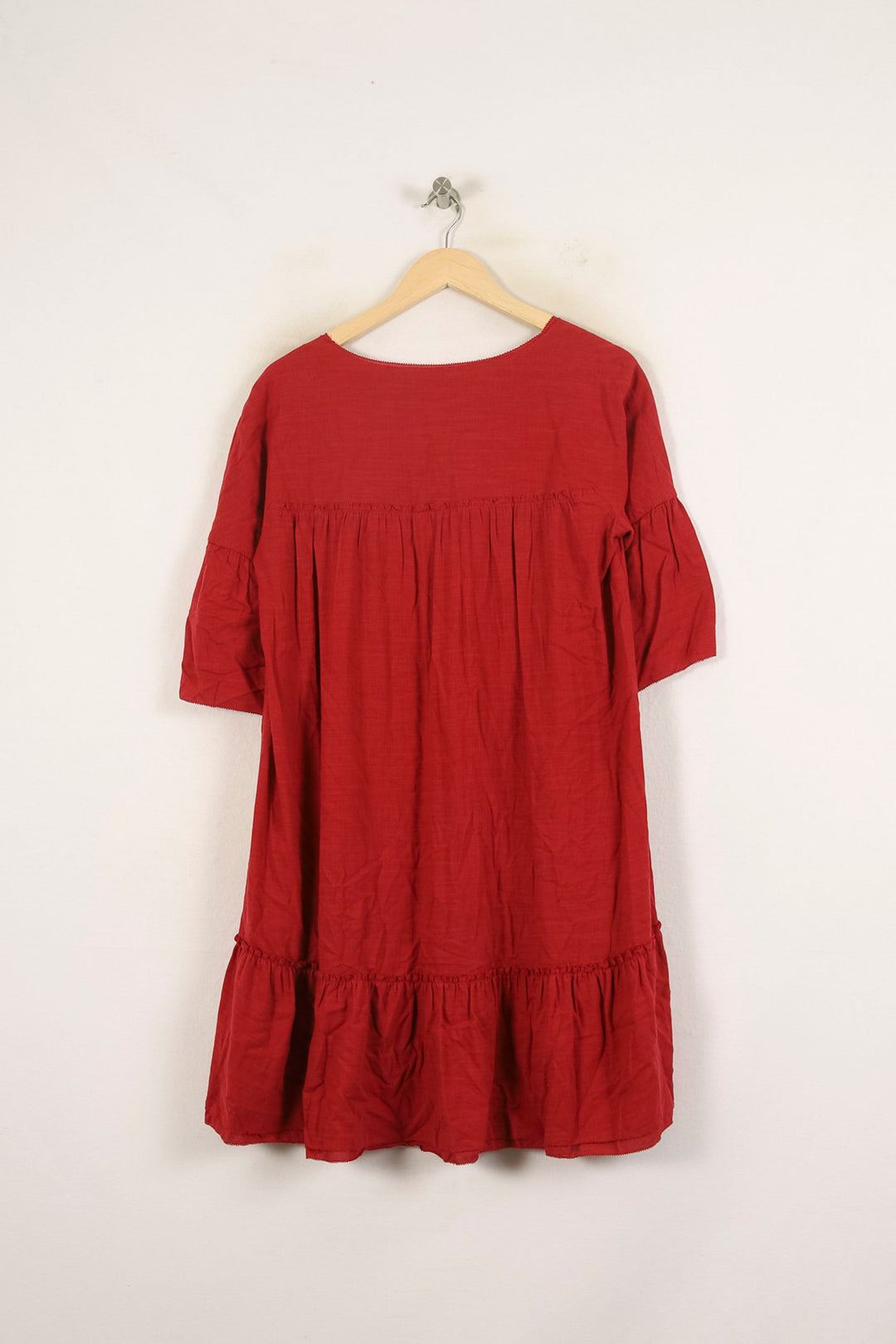 Robe Volantée Bordeaux - Taille M/38 de la marque Comptoir des Cotonniers | PARAD71993 - Vendu par Paradigme - Image 4