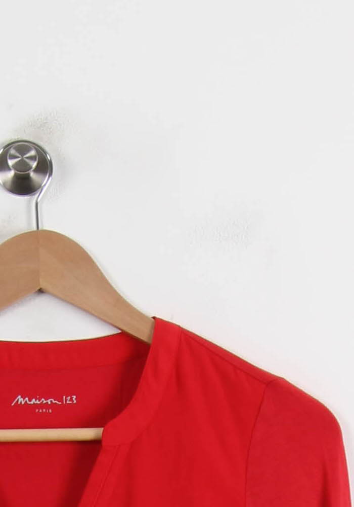 Blouse Rouge - Taille S/36 de la marque Maison 123 | PARAD71997 - Vendu par Paradigme - Image 3