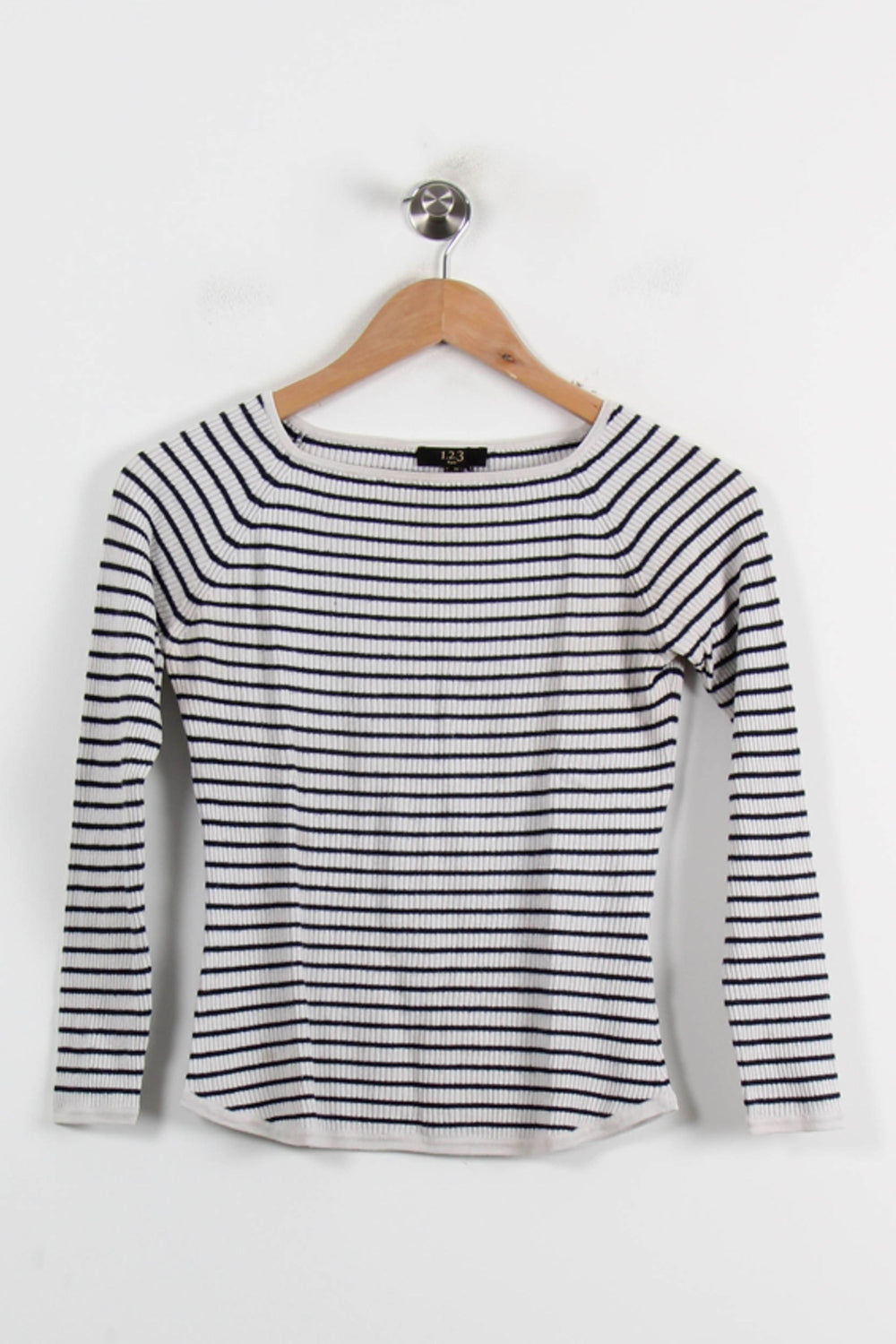 Marinière Blanche et Bleue - Taille S/36 de la marque Maison 123 | PARAD72008 - Vendu par Paradigme - Image 2