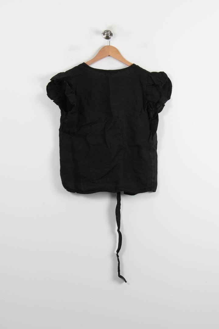 Blouse Noire - Taille S/36 de la marque La Fée Maraboutée | PARAD72010 - Vendu par Paradigme - Image 4