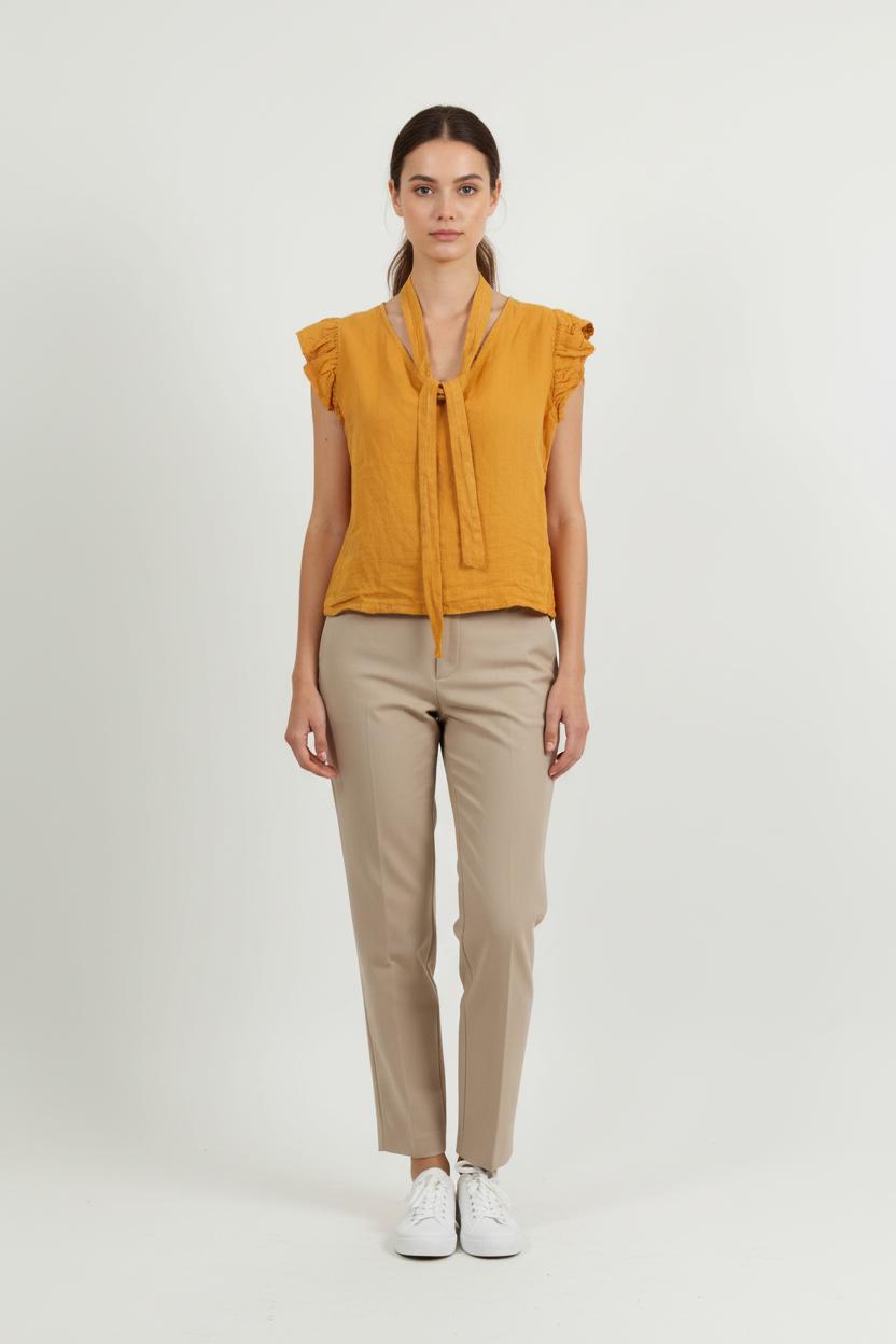 Blouse Jaune - Taille S/36 de la marque La Fée Maraboutée | PARAD72013 - Vendu par Paradigme - Image 1