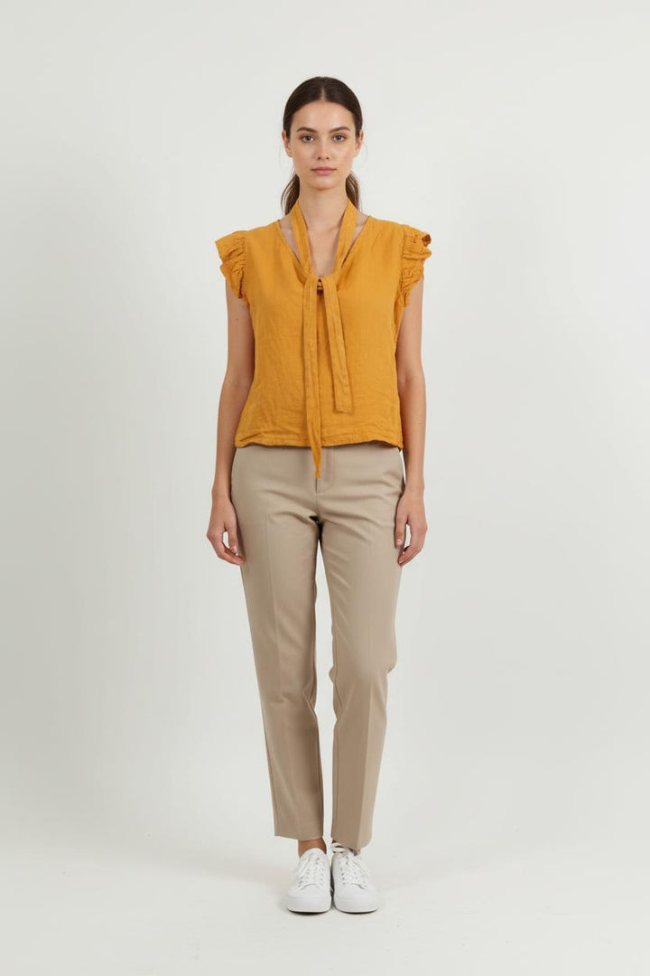 Blouse Jaune - Taille S/36 de la marque La Fée Maraboutée | PARAD72013 - Vendu par Paradigme - Image 1