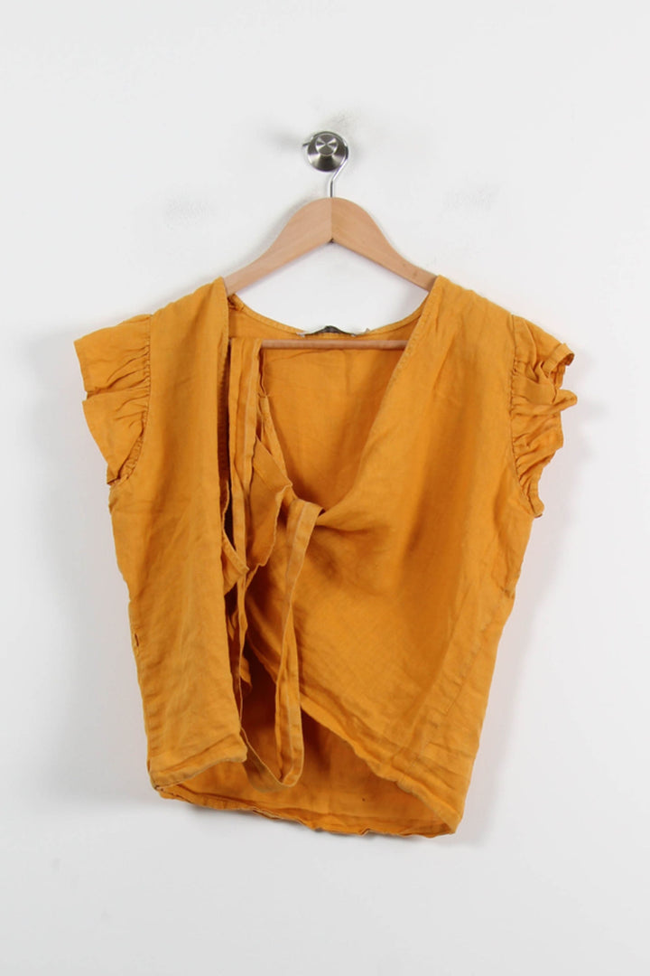 Blouse Jaune - Taille S/36 de la marque La Fée Maraboutée | PARAD72013 - Vendu par Paradigme - Image 2