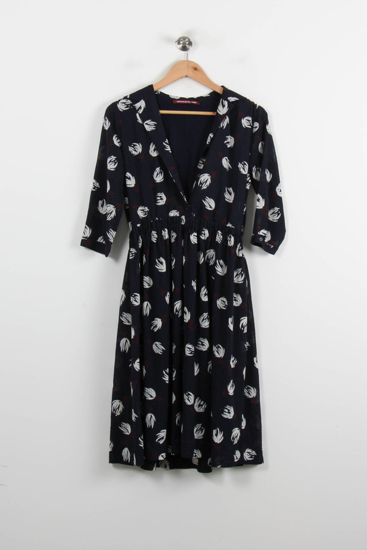 Robe Midi Noire et Blanche - Taille S/36 de la marque Comptoir des Cotonniers | PARAD72024 - Vendu par Paradigme - Image 2