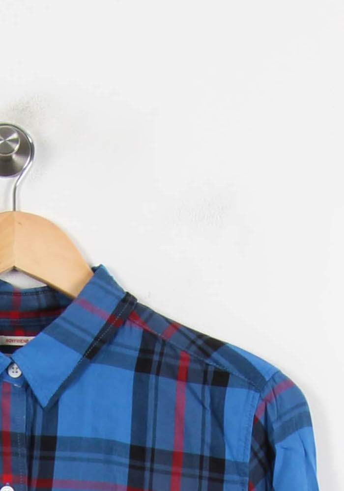 Chemise à Carreaux Bleue et Noire - Taille S/36 de la marque Levi's | PARAD72036 - Vendu par Paradigme - Image 3