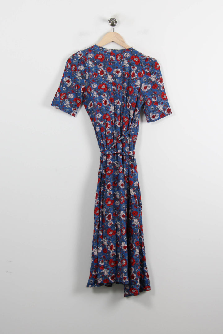 Robe Longue Bleue et Rouge - Taille XS/34 de la marque Petite Mendigote | PARAD72042 - Vendu par Paradigme - Image 4