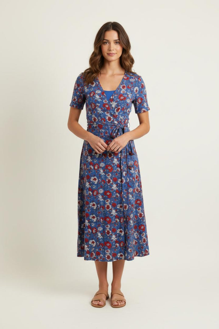 Robe Longue Bleue et Rouge - Taille XS/34 de la marque Petite Mendigote | PARAD72042 - Vendu par Paradigme - Image 1