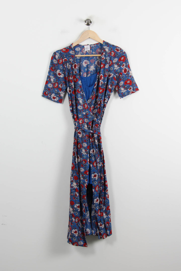 Robe Longue Bleue et Rouge - Taille XS/34 de la marque Petite Mendigote | PARAD72042 - Vendu par Paradigme - Image 2