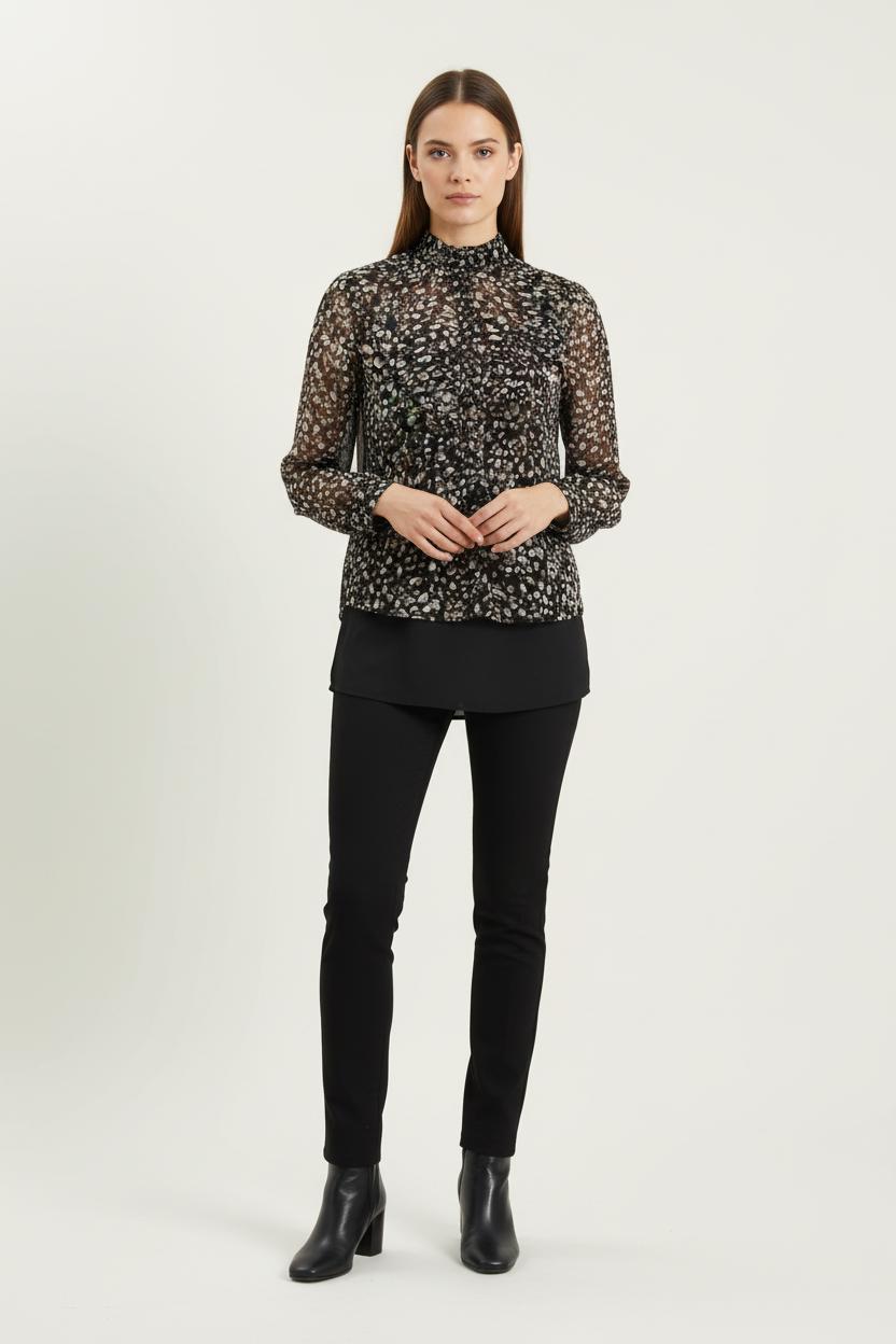 Blouse Noire et Blanche - Taille S/36 de la marque Suncoo | PARAD72050 - Vendu par Paradigme - Image 1