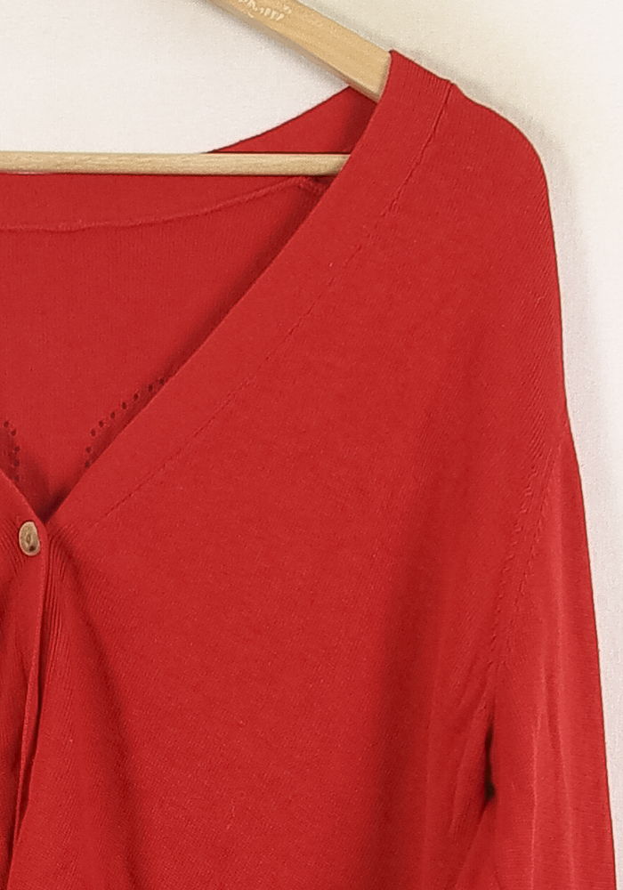 Cardigan Rouge - Taille S/36 de la marque Bérénice | PARAD72058 - Vendu par Paradigme - Image 3