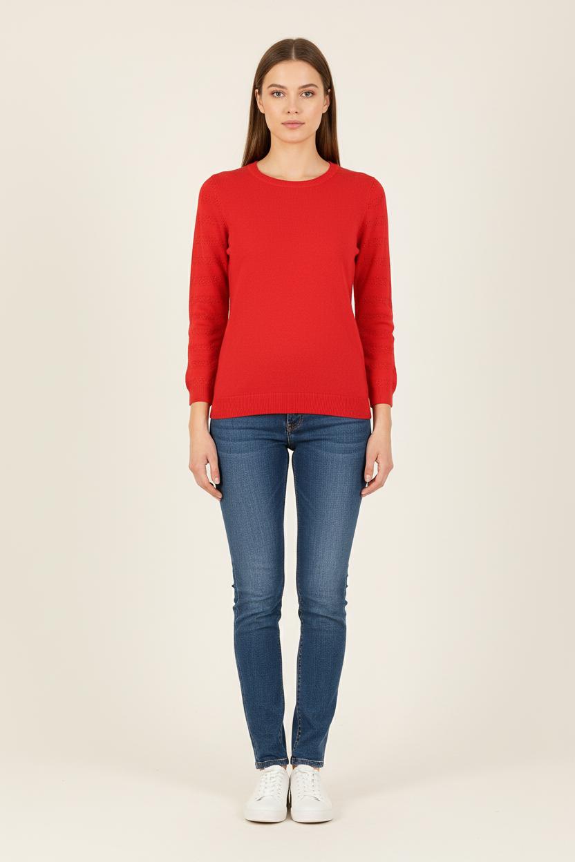 Pull Rouge - Taille S/36 de la marque Bérénice | PARAD72068 - Vendu par Paradigme - Image 1