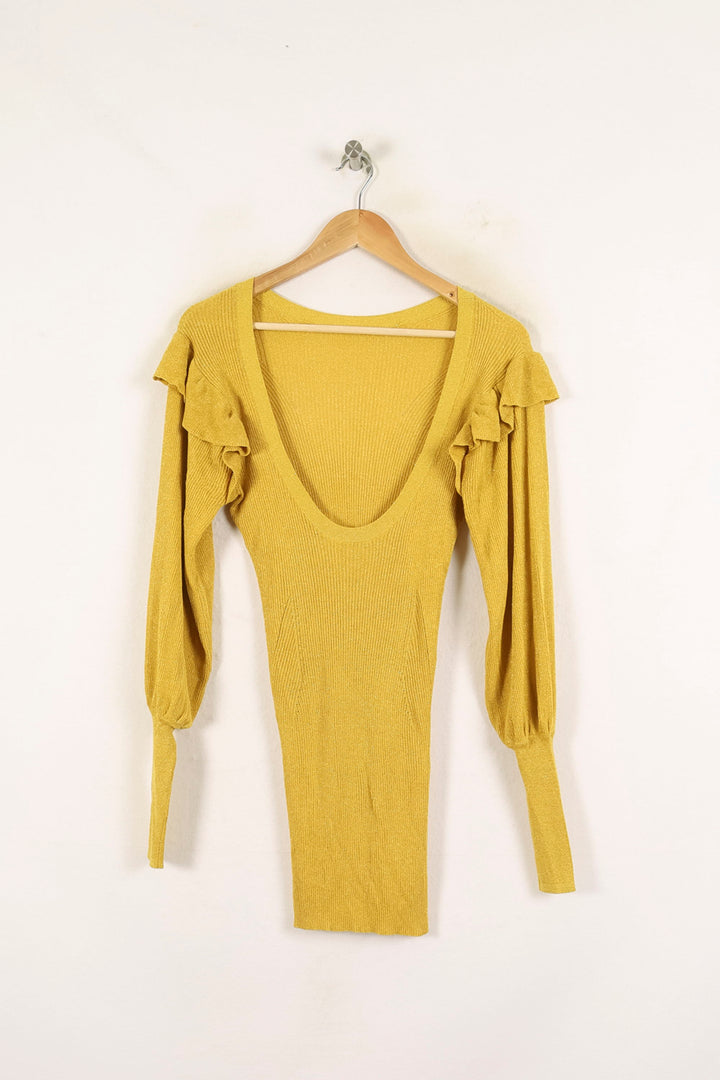Pull Jaune - Taille S/36 de la marque Bérénice | PARAD72069 - Vendu par Paradigme - Image 4
