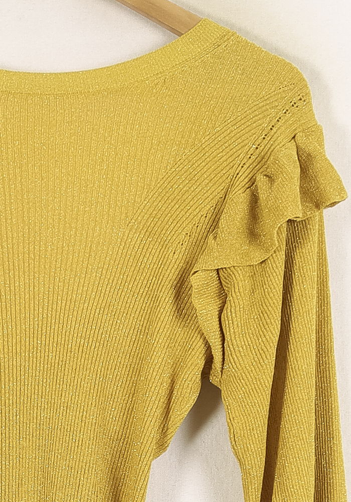 Pull Jaune - Taille S/36 de la marque Bérénice | PARAD72069 - Vendu par Paradigme - Image 3