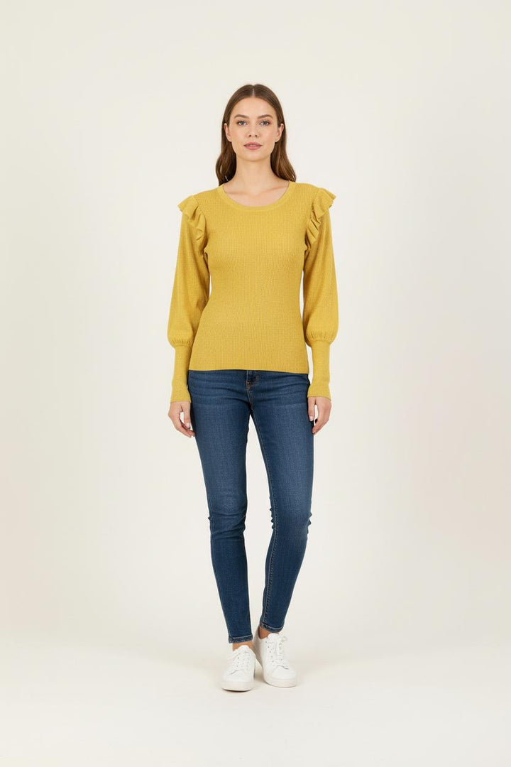 Pull Jaune - Taille S/36 de la marque Bérénice | PARAD72069 - Vendu par Paradigme - Image 1