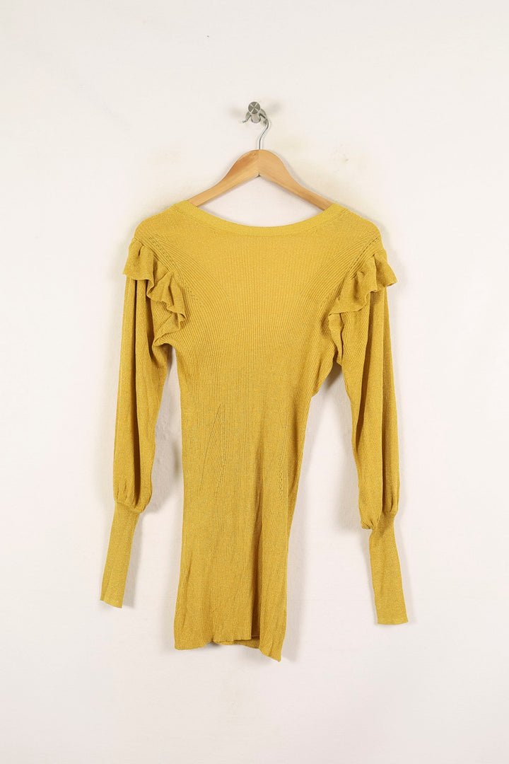 Pull Jaune - Taille S/36 de la marque Bérénice | PARAD72069 - Vendu par Paradigme - Image 2