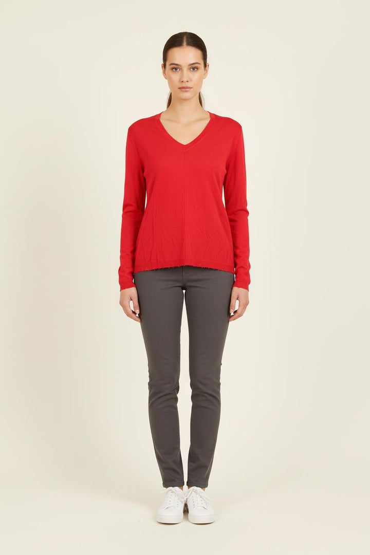Pull Rouge - Taille S/36 de la marque Bérénice | PARAD72070 - Vendu par Paradigme - Image 1