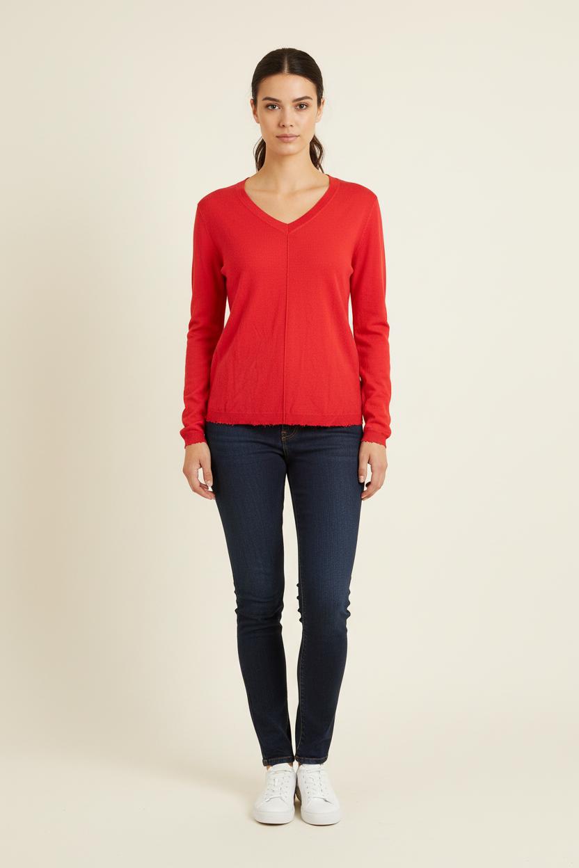 Pull Rouge - Taille S/36 de la marque Bérénice | PARAD72072 - Vendu par Paradigme - Image 1