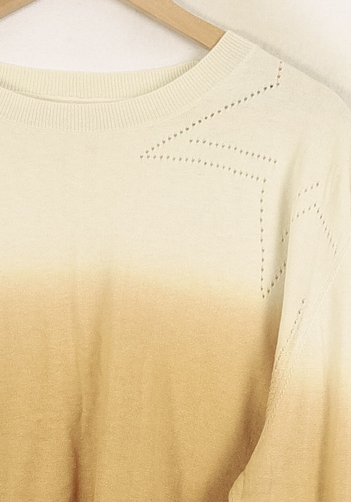 Pull Beige et Orange - Taille S/36 de la marque Bérénice | PARAD72073 - Vendu par Paradigme - Image 3