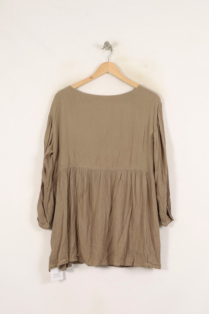Robe Midi Beige - Taille S/36 de la marque American Vintage | PARAD72078 - Vendu par Paradigme - Image 4