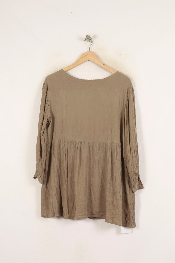 Robe Midi Beige - Taille S/36 de la marque American Vintage | PARAD72078 - Vendu par Paradigme - Image 2