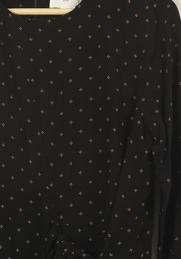 Robe Midi Noire et Marron - Taille M/38 de la marque Maison 123 | PARAD72083 - Vendu par Paradigme - Image 3