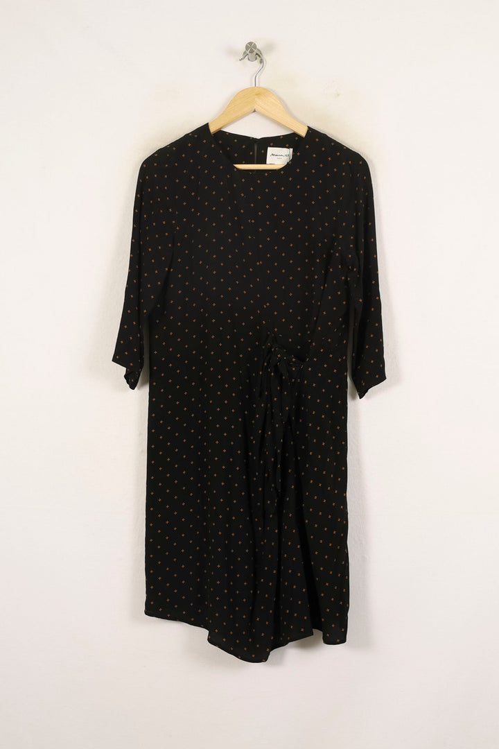 Robe Midi Noire et Marron - Taille M/38 de la marque Maison 123 | PARAD72083 - Vendu par Paradigme - Image 2