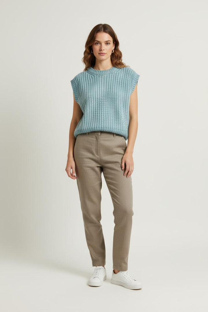 Débardeur Tricoté Bleu - Taille S/36 de la marque La Fée Maraboutée | PARAD72098 - Vendu par Paradigme - Image 1