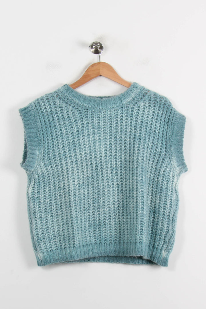 Débardeur Tricoté Bleu - Taille S/36 de la marque La Fée Maraboutée | PARAD72098 - Vendu par Paradigme - Image 2