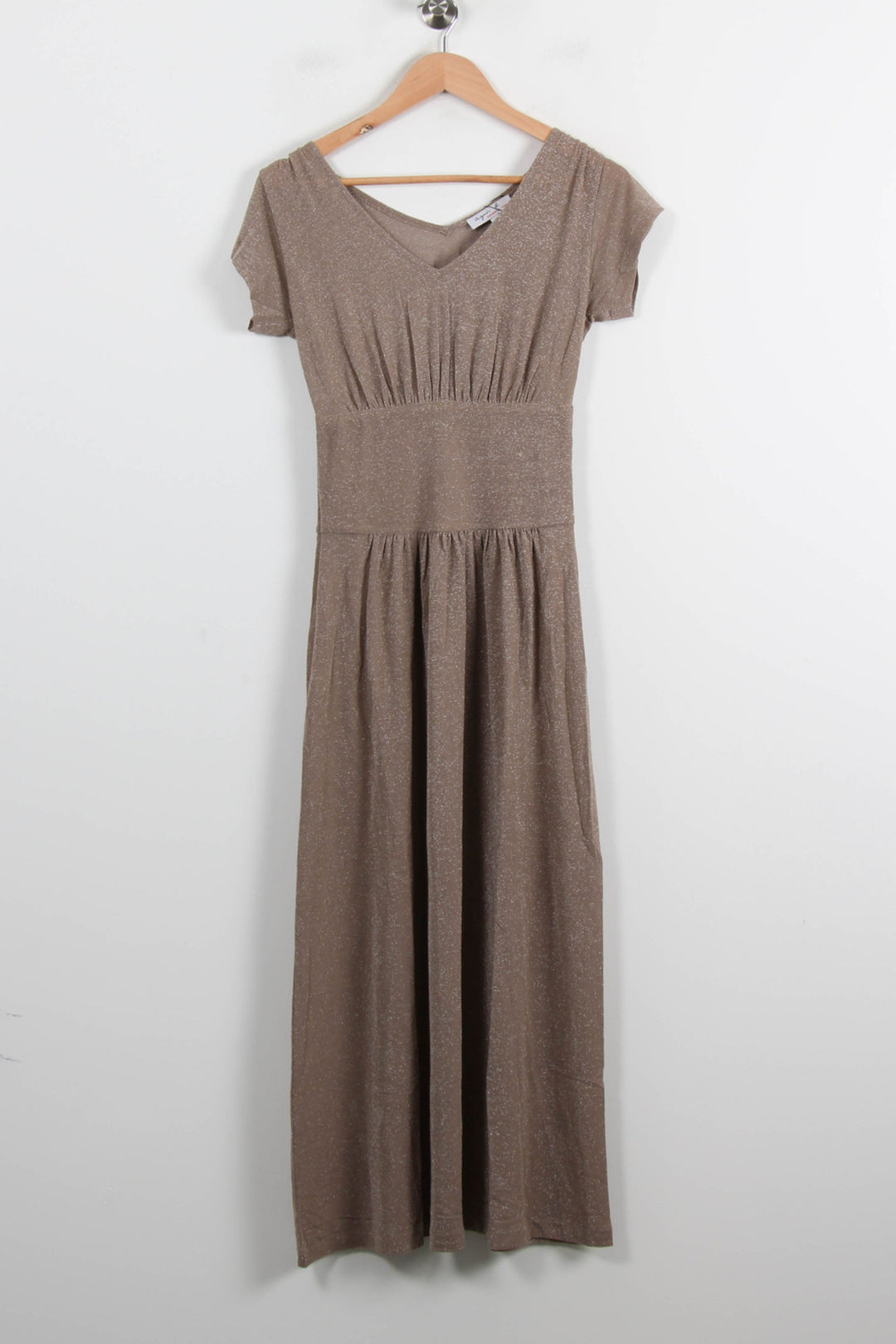Robe Midi Beige - Taille S/36 de la marque Agnès b. | PARAD72101 - Vendu par Paradigme - Image 2