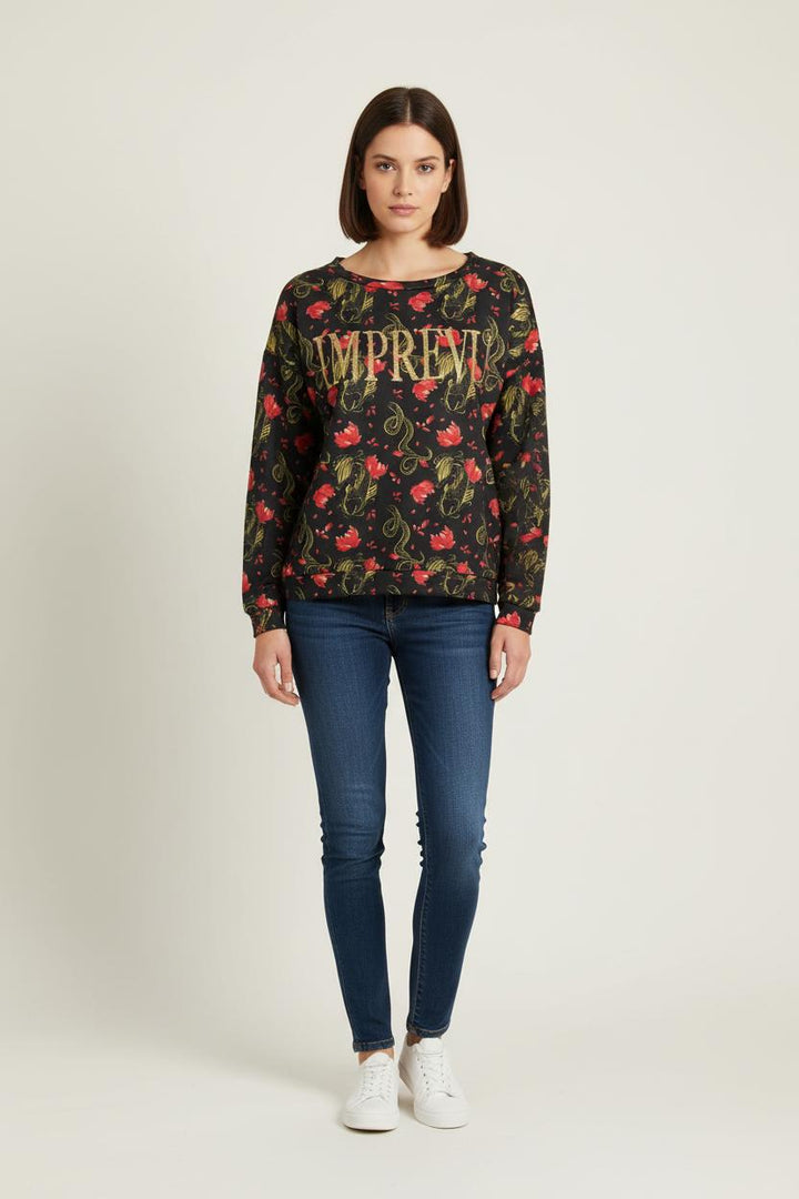 Sweat Noir Rouge et Jaune - Taille M/38 de la marque Imprevu | PARAD72109 - Vendu par Paradigme - Image 1