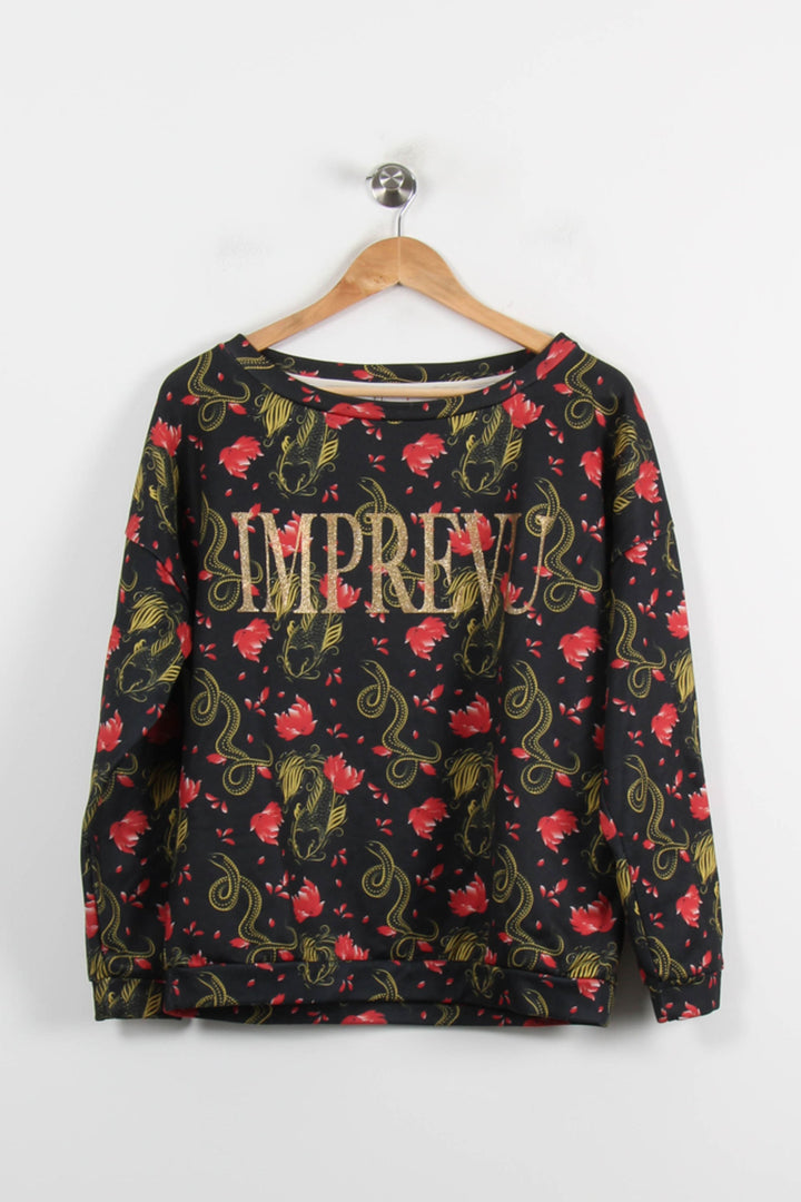 Sweat Noir Rouge et Jaune - Taille M/38 de la marque Imprevu | PARAD72109 - Vendu par Paradigme - Image 2