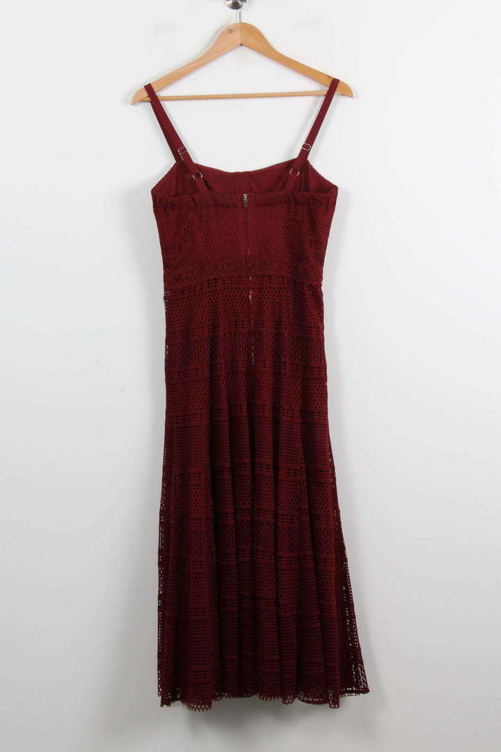 Robe Longue Bordeaux - Taille M/38 de la marque Sandro | PARAD72110 - Vendu par Paradigme - Image 4