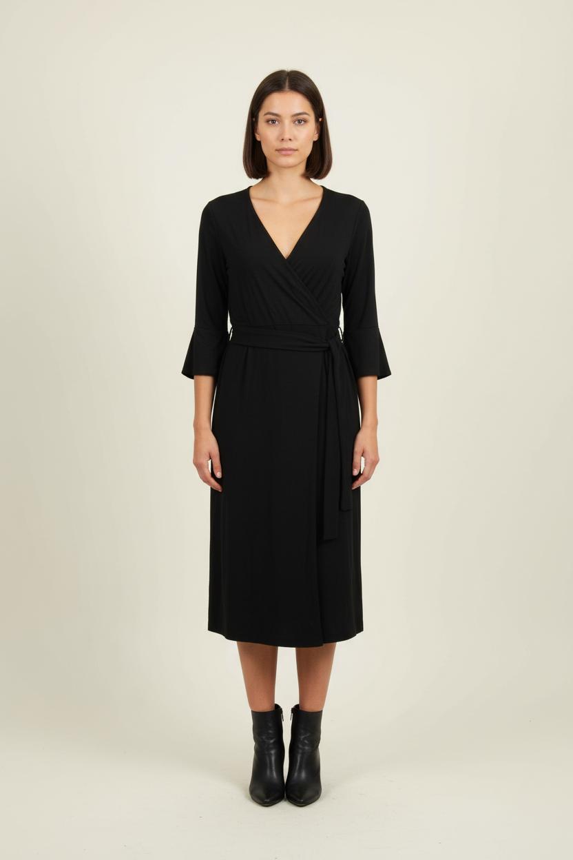 Robe Cache-Cœur Noire - Taille M/38 de la marque Filippa K | PARAD72114 - Vendu par Paradigme - Image 1