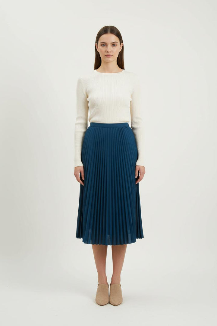 Jupe Plissée Bleue - Taille XS/34 de la marque Samsoe Samsoe | PARAD72120 - Vendu par Paradigme - Image 1