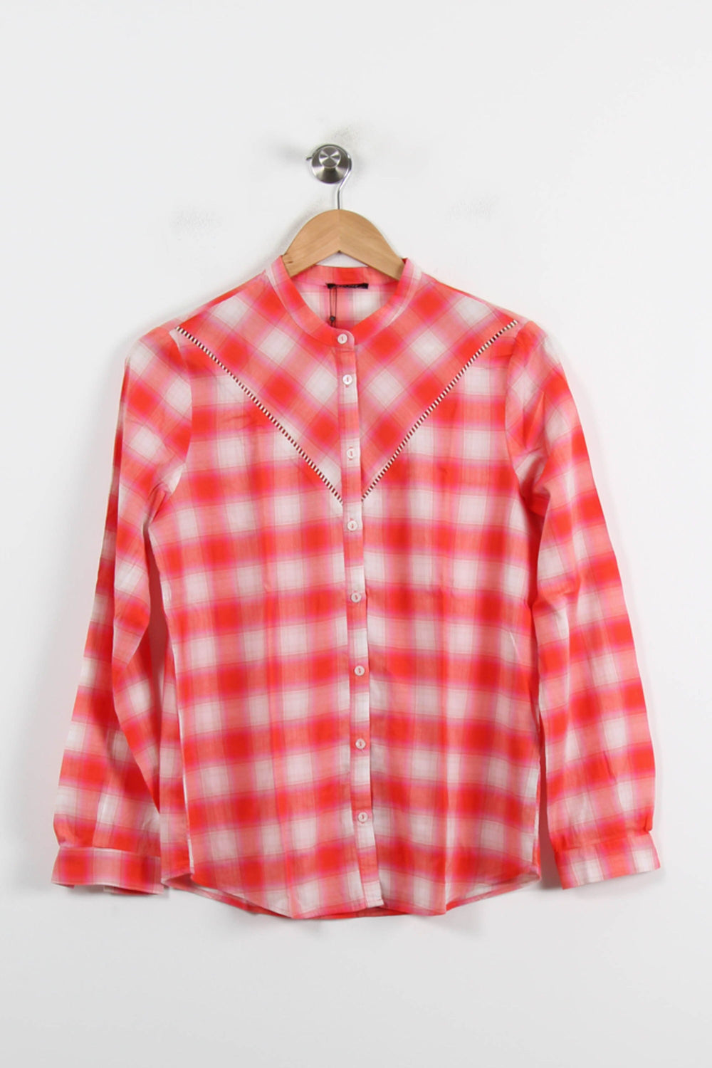 Chemise À Carreaux Rouge et Blanche - Taille S/36 de la marque One Step | PARAD72126 - Vendu par Paradigme - Image 2