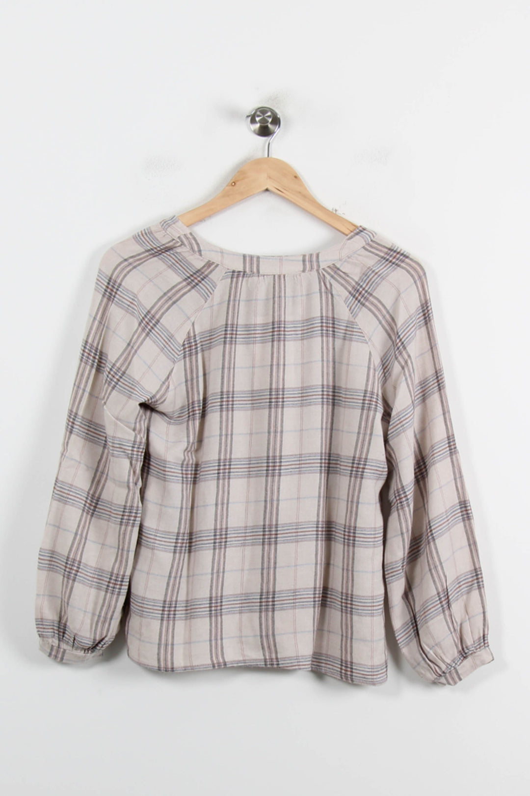 Blouse Beige à Carreaux - Taille M/38 de la marque La Fée Maraboutée | PARAD72127 - Vendu par Paradigme - Image 4