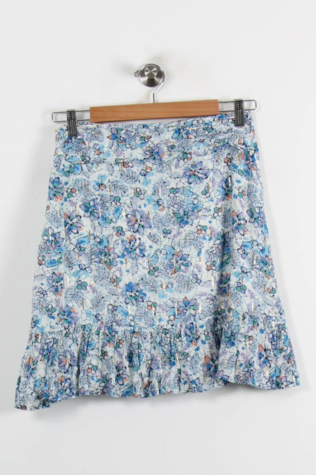 Jupe Volantée Bleue et Blanche - Taille M/38 de la marque Suncoo | PARAD72131 - Vendu par Paradigme - Image 4