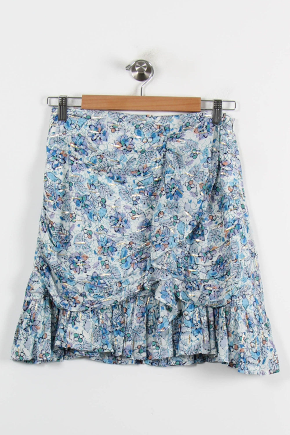 Jupe Volantée Bleue et Blanche - Taille M/38 de la marque Suncoo | PARAD72131 - Vendu par Paradigme - Image 2
