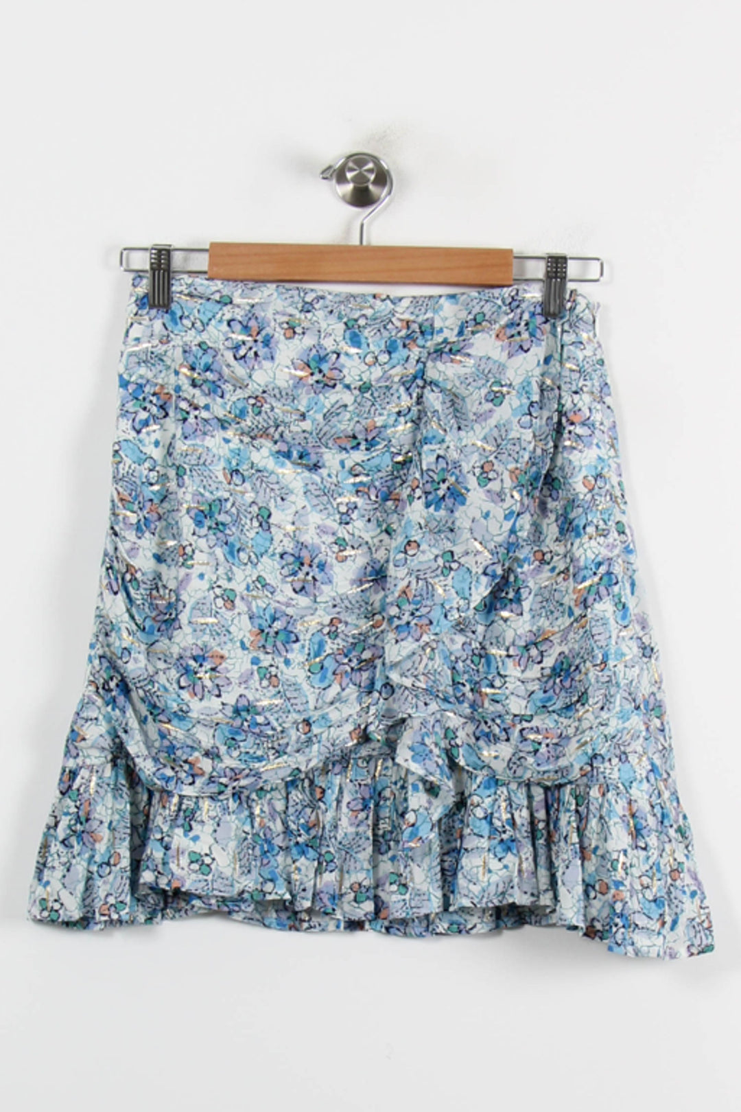 Jupe Volantée Bleue et Blanche - Taille M/38 de la marque Suncoo | PARAD72131 - Vendu par Paradigme - Image 2